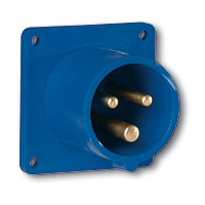 PCE - 16 Amp Panel Mount Straight Plug IP44 (613-6)